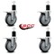 Service Caster 5'' Thermoplastic Rubber Swivel 1-3/4'' Expanding Stem Caster Set Total Lock Brake, 4PK SCC-EXTTL20S514-TPRB-134-4 - alternate 4